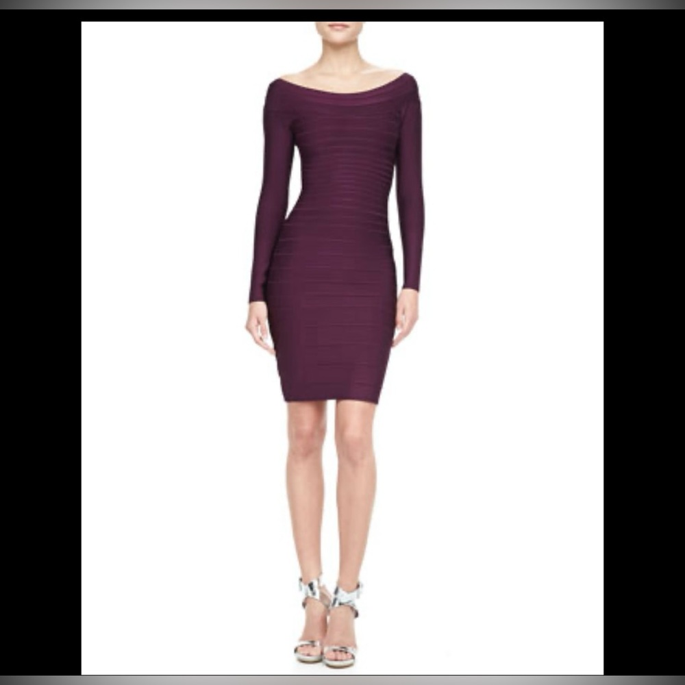 Herve Leger bandage dress with sleeves